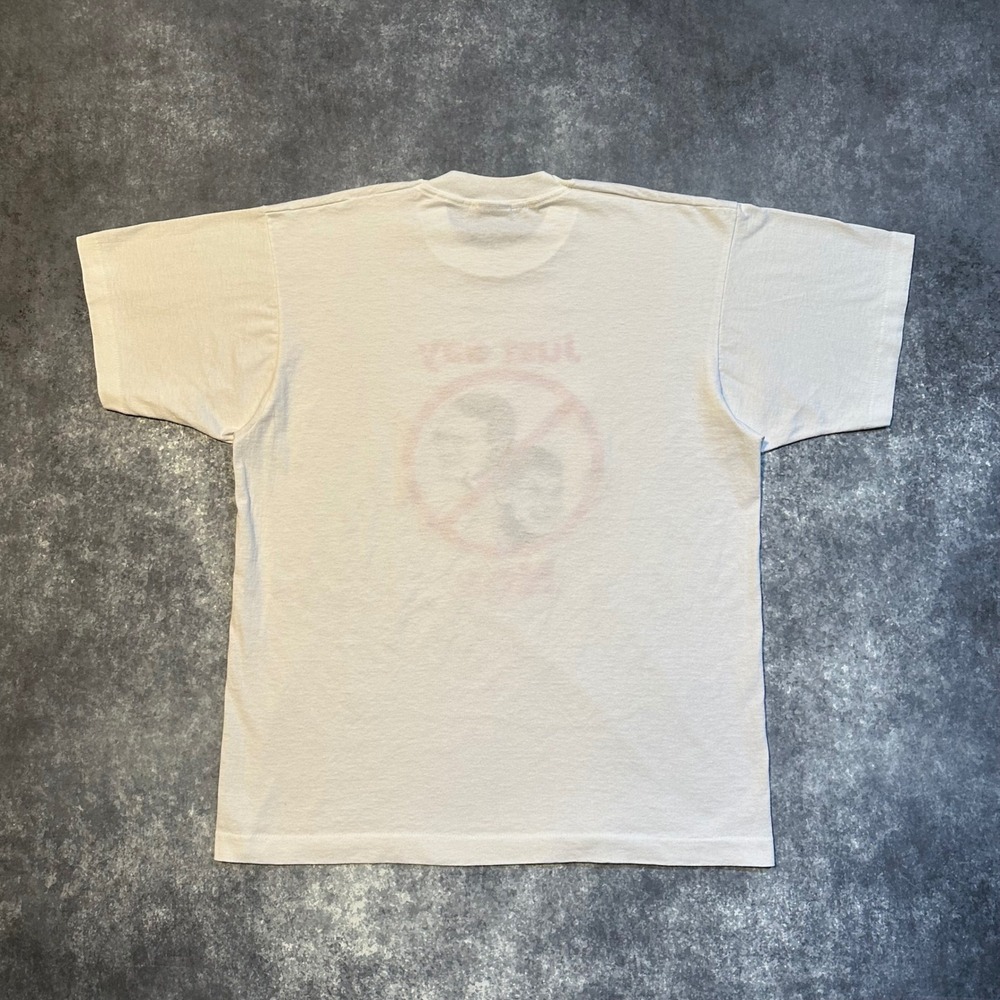 Vintage George Bush Dan Quayle Just Say Noe Graphic‎ T Shirt Men's XL White - Picture 4 of 7